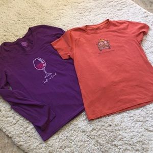 Life is good shirts one M and one S $15 for both